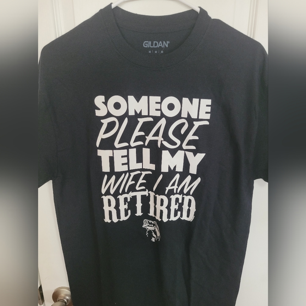 Men's funny retired tee shirt black